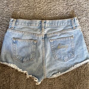 RARE: Honey embroidered shorts